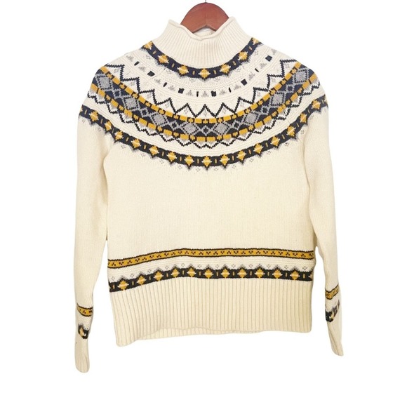J.Crew Fair Isle Rollneck Sweater in Candlelight Multi XS - Picture 2 of 5